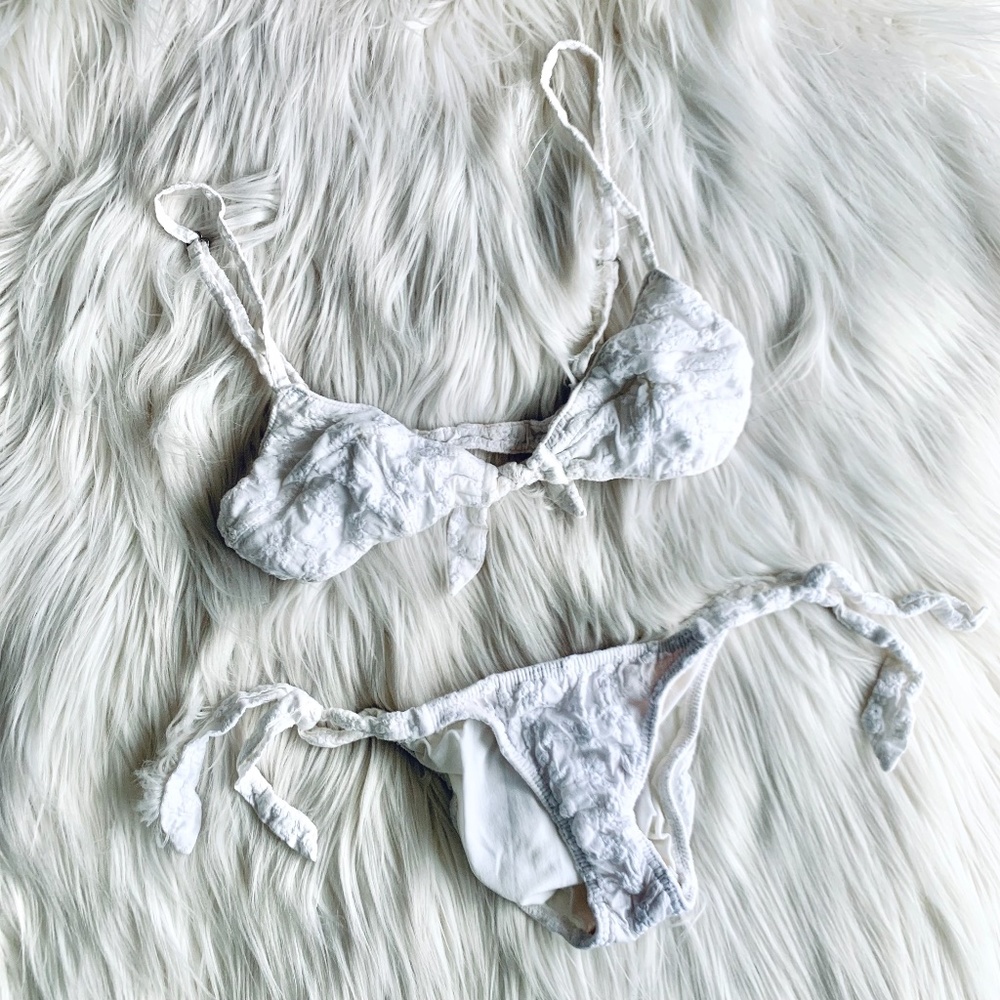 Rosa Cha X Naomi Campbell White Cotton Bikini
